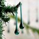 Set of 20 Dark Green Glass Chandelier Drop Ornaments - Christmas Tree Ornaments